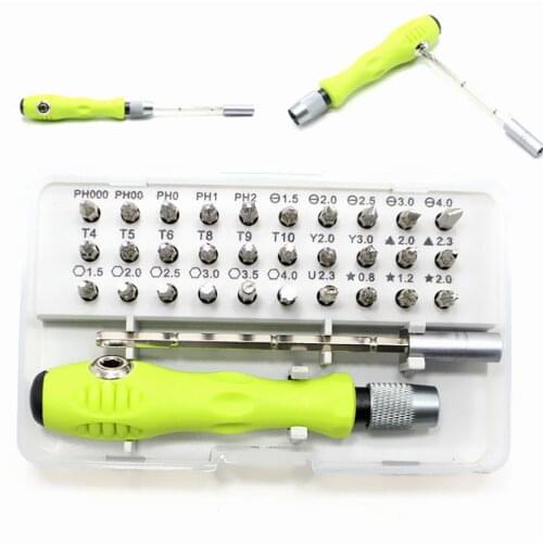 32 in 1 Screwdriver Set Screw Driver Bit Multi-function Precision Household Phone Computer Laptop Repair Device Hand Tools