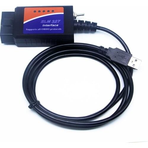 New Arrival ELM327 USB FTDI with switch (HS CAN and MS CAN) car diagnostic cable