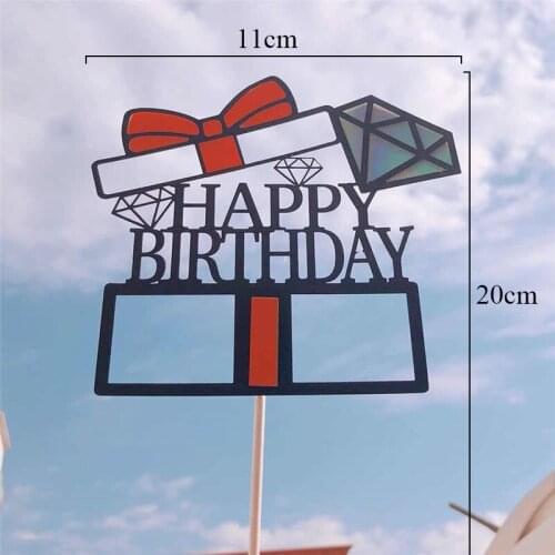 Gift Pink Heart Shaped Cake Topper Happy Birthday Hat Baby Shower Cake Topper Wedding Personalized Cake Decoration