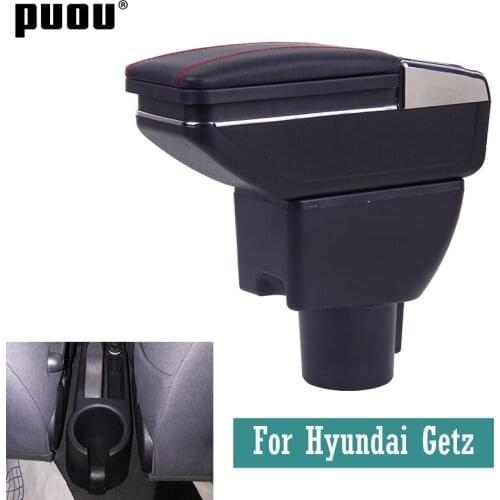 Car Armrest For Hyundai Getz Rotatable central Store content Storage box with Ashtray USB Charging Car decoration accessories