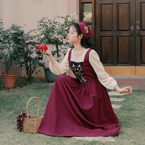 Prairie Chic Style Cotton Linen Lawn Dress Women Vintage Embroidery Floral Mori Girl Midi Dresses Retro Lady Femme Robe Hiver