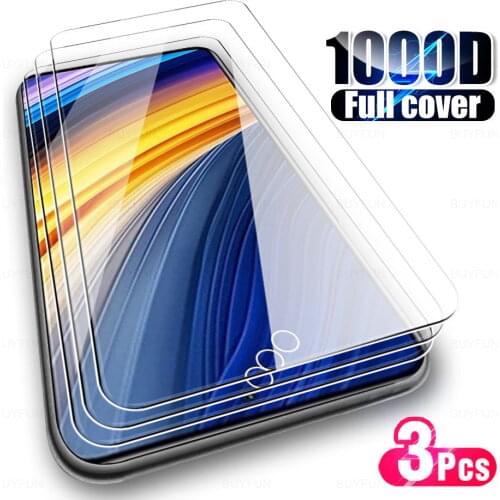 3PCS HD Clear 9H Protective Glasses For Poco X3 NFC Poko M3 Pro F3 5g Little M3Pro X 3 NFS Glass Tempered Screen Protectors Film