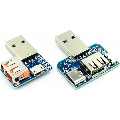 USB Head Switchboard Male USB Connector to Type-c Micro USB Female USB 2.54-4P transfer test board USB adapter plate XY-USB4