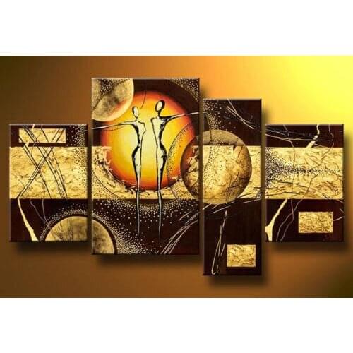 Hand-Painted MODERN ABSTRACT WALL ART OIL PAINTING CANVAS PAINTING Dance painting No Frame