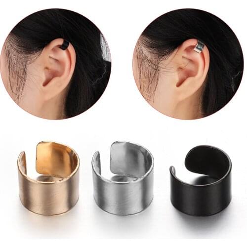 1 Pair Fashion Clip Cuff Wrap No Piercing-Clip Punk Rock Ear Earrings On Womens Fashion Jewelry Accessories Unisex