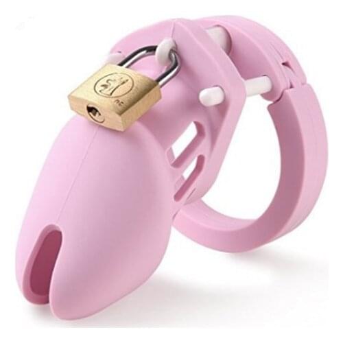 Silicone Male Device Penis Sleeve Chastity Cage Penis Ring Lock Sex Products for Men