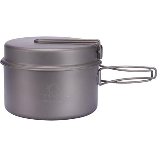 TOAKS 1100ML 1350ml Cookware Set Ultralight Titanium Pot Frying Pan Outdoor Camping Titanium Bowl Titanium Cup Picnic
