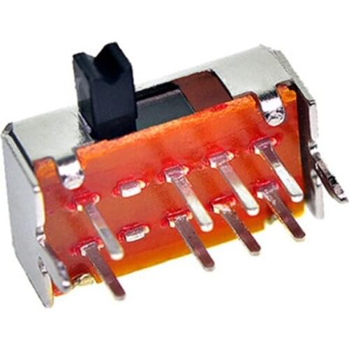 Toggle switch sk-23d07 horizontal 8-foot, two row, three gears, 2p3t side shift / sliding handle 3mm (10pcs)