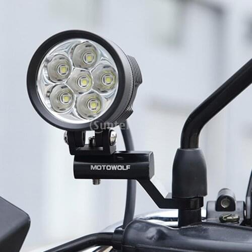 2 X Universal Rearview Mirror Adapter Motorcycle 7/8" 22mm Handlebar- Black