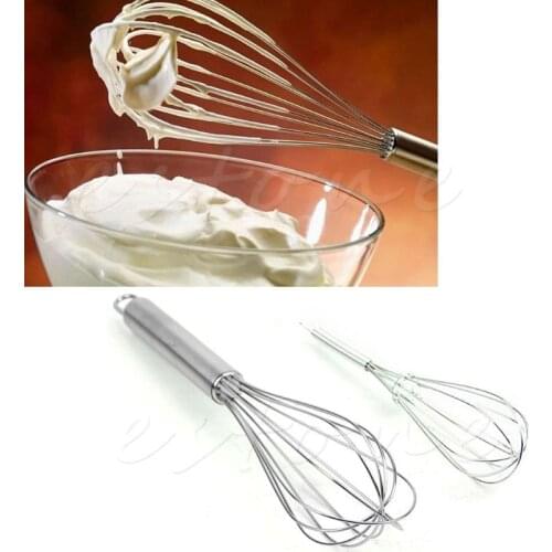 New Stainless Steel Hand Whip Whisk Mixer Egg Beater Kitchen Cooking Tools Mar28