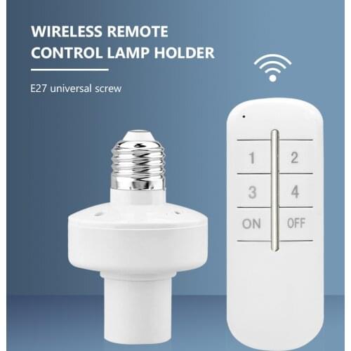 High Quality 1/2/3/4 E27 Wireless Remote Control Light Lamp Holder 20M base oN/off Switch Socket Range Smart Device For LED Bulb