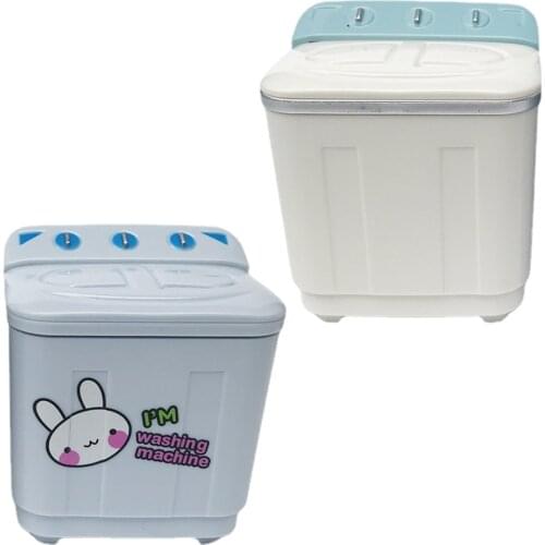 1/12 Doll House Mini Washing Machine Furniture Model Laundry Decorative Toys