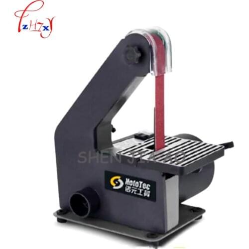1PC 1 Inch Mini Electric Belt Machine Woodworking Grinding Machine 220V Desktop Belt Sanding Machine Can Be Adjusted