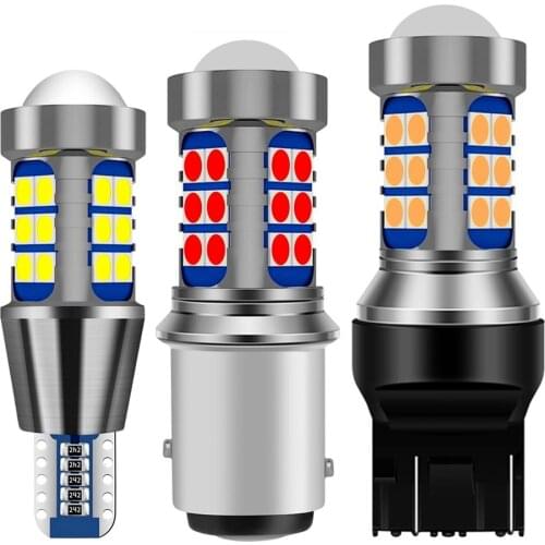 1Pcs 1156 BA15S P21W 1157 BAY15D P21/5W BAU15S T15 W16W T20 7443 W21/5W 7440 W21W T25 3157 LED Car Brake Light Auto Reverse Lamp