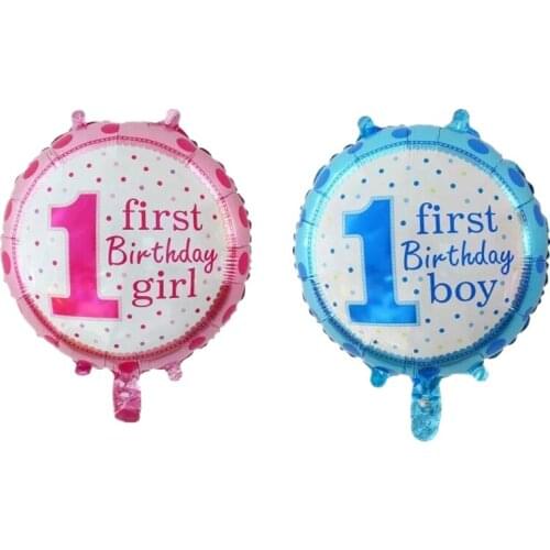 1pc 18inch Foil Balloons Baby Shower Pink Blue Digit Helium Balloon 1st Birthday Party Decor Supplies Balloons Kids Toys