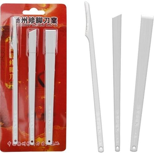 3PCS Professional Pedicure Tool Nail Knife Set Toenail Heels Callus Cuticle Remover Foot Care Kit Podiatry Ingrown Nail Cutter