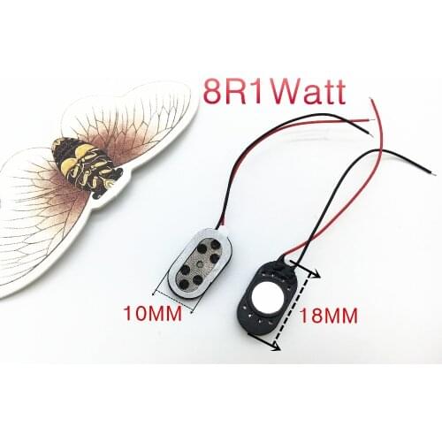 5PC NEW Loudspeaker 8 ohm 1Watt 10MM speaker with Connectors line 10*18 mm small speakers MP3/MP4/MP5 Connectors speaker