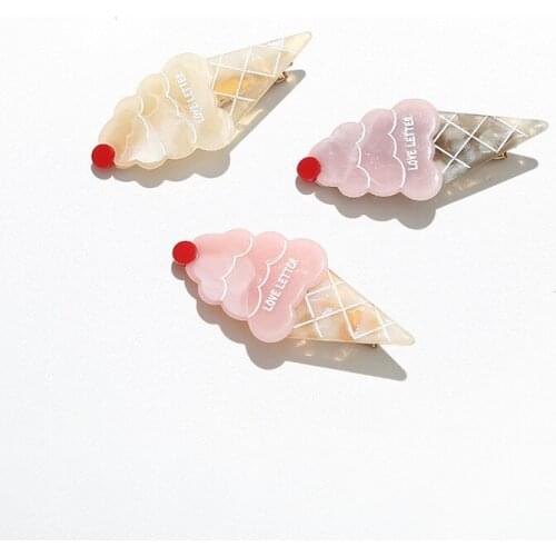 60pcs/lot DIY Simple Multi Acetic Acid Ice Cream Hair Duck Clips Bang Hairpin Hair Styling Tools Accessories HA1412