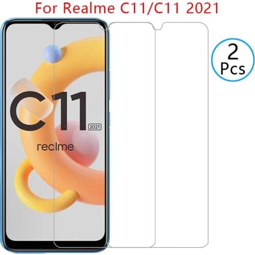 Case for realme c11 2021 cover screen protector tempered glass on realmi c 11 11c realmec11 realmic11 protective phone coque bag