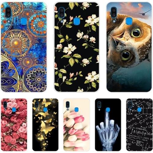 Case For Samsung Galaxy A10 A50 A30 A40 A20 Phone Case Silicone Soft TPU Cover For Samsung A10 A50S Cute Flower cat Bumper