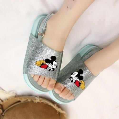 Disney childrens cartoon Mickey Mouse boy girl baby non-slip soft shoes summer sandals beach shoes sandals and slippers