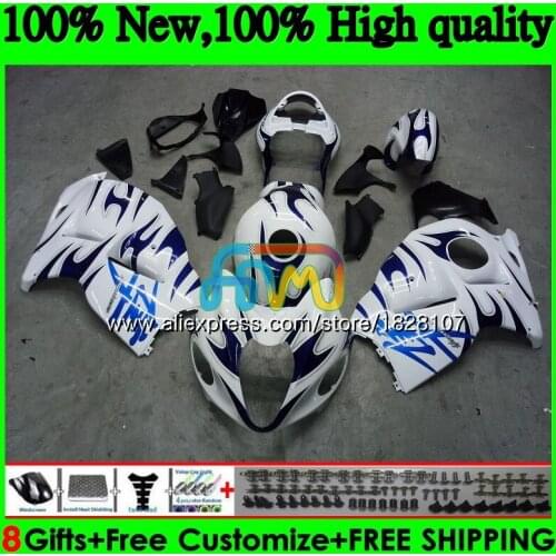 Hayabusa For SUZUKI GSX-R1300 GSXR 1300 1996 1997 1998 1999 2000 2001 48BS.122 GSXR1300 96 97 98 99 00 01 Blue flames Fairings
