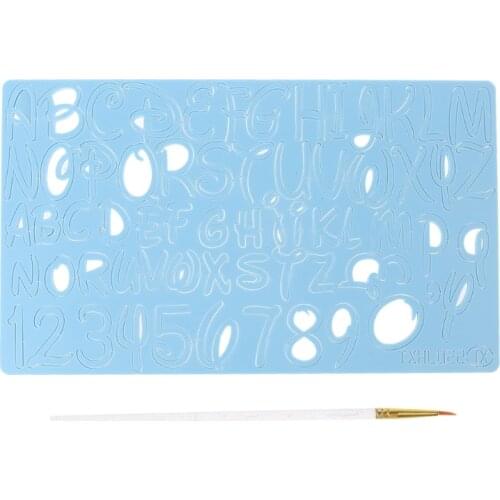 R2JC Cake Tool Acrylic Uppercase Letter Number Embossed Cutter Mold Cookie Cutter Stamp Fondant Cake Decorating To