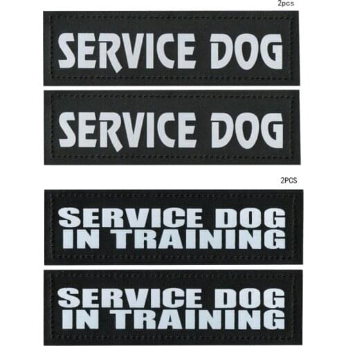 2PC Reflective Badge Animal Vest Seat Belt Collar Chapter Icon Service Dog / Hunting Tactical Military Backpack in Training