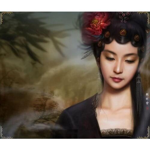 Beautiful classical girl Full drill diamond painting mosaic picture of rhinestones embroidery kits with diamond home decor ZC051