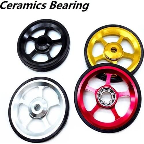 Brompton Folding Bike Easywheel Ceramic Bearing Rear Rack Aluminum Alloy Easy Wheel