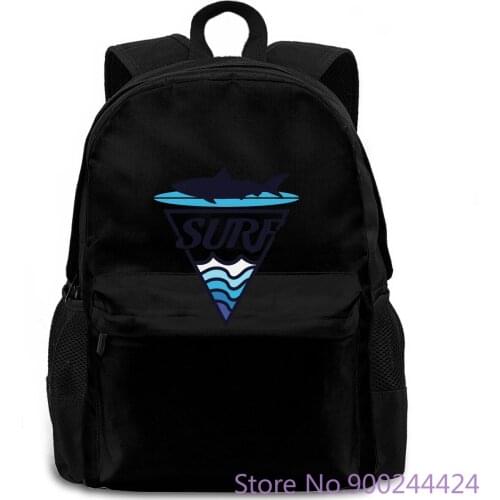 Ocean Surfer Waves Shark t Trend for Boy women men backpack laptop travel school adult student
