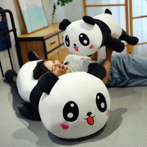 Cartoon Lying Giant Panda Doll Plush Toy Cute Couple Gift Marriage Creative Doll for Children Girls Kids Baby Birthday Gifts