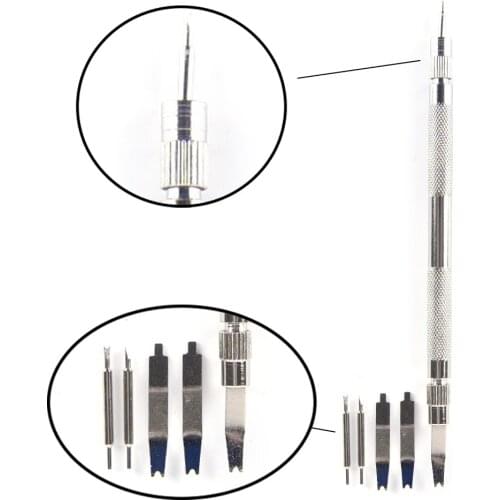 5pcs/set Hand Tool Set Spring Bar Repair Strap Band Link Remover Jewelry 2 IN 1 Pin Professional Tool Accessories