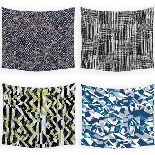 Geometric striped lattice wall hanging tapestry anime wall tapestry world map tapestry wall hanging tapestry dorm room decor