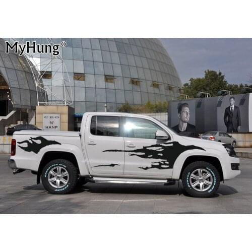 New Car Styling PVC Sticker Side Door Body Garland Refitting Exterior Decor Decal White Color Auto Part 2PC