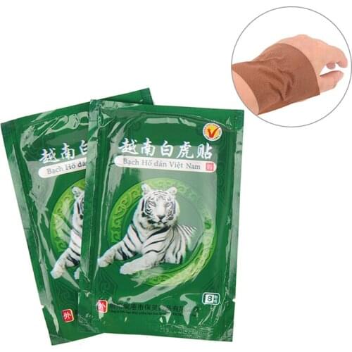 24pcs/3bags White Tiger Balm Pain Relieving Patch Medical Treatment Plasters Muscle Neck Shoulder/Waist/Joint Pain Body Massager