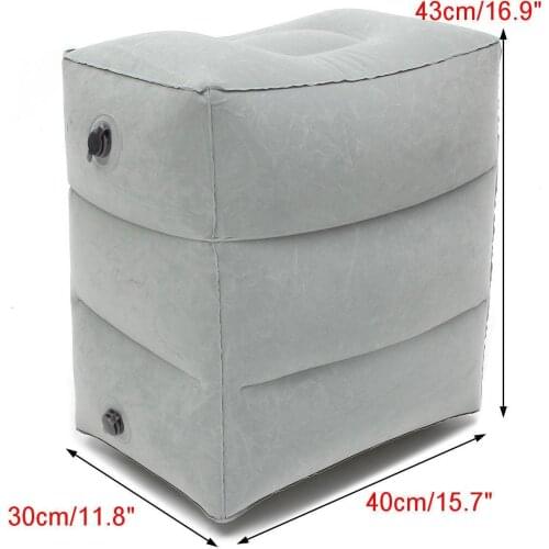 Useful Inflatable Portable Travel Footrest Pillow Plane Train Kids Bed Foot Rest Pad
