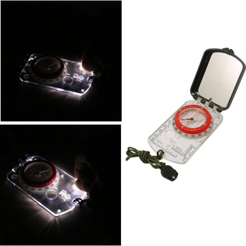 Sighting Army Compass Scale Multifunctional Map Ruler Clinometer Hiking Backpacking Mountaineering Boating