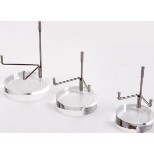 Clear Acrylic Display Stand Holder Round Base for Minerals Rock Specimens Agate Jewelry