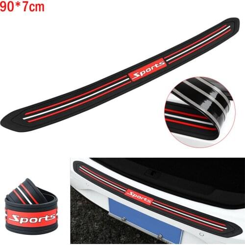 Rubber Car Rear Bumper Guard Protector Trim Strip Auto Car Bumper Anti Scratch Protection Mouldings Sticker Car Styling 90*7cm