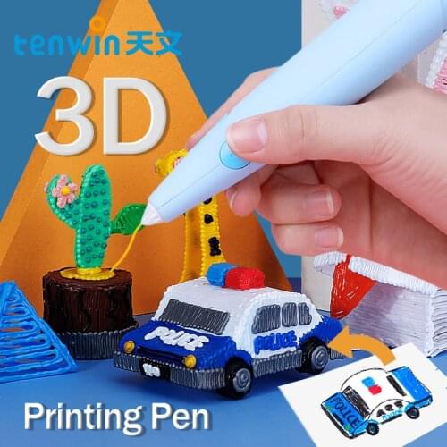 Tenwin 7100 3D Printing Pen DIY Printer Pen Kids Graffiti Pen Set Printing Artifact Low Temperature Safety Cultivate Imagination