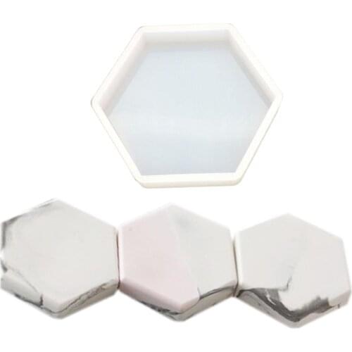 Handicra Mould Nordic Geometry Style Silicone Mould DIY Crystal Epoxy Octagonal Table Set Mold High Mirror Plaster Aromatherapy