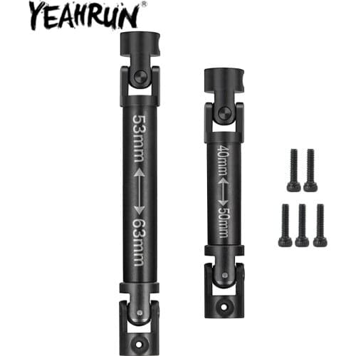 YEAHRUN RC Car Drive Shaft 40+53mm for 1/24 Axial SCX24 AXI00001 AXI00002 Steel Transmission Shaft RC Crawler Upgrade Parts
