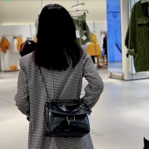 Women Handbag 2019 Chain PU Leather Menssenger Bag Soft Black Hobo Bag Female Shoulder Bags Large Capacity Shopper Tote Purse