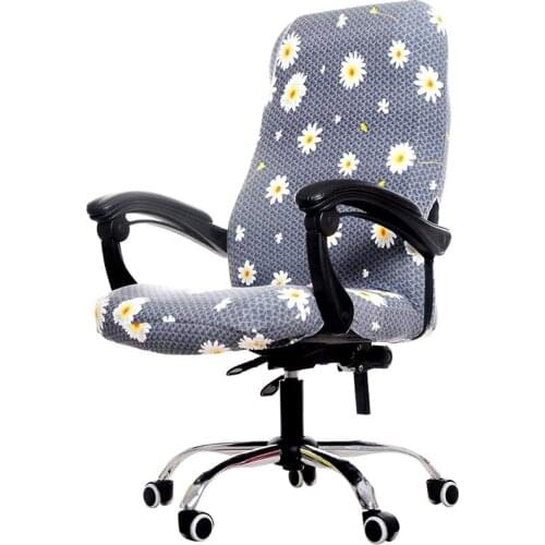 Printed Office Chair Covers, Stretch Computer Chair Cover Universal Boss Chair Covers Modern Simplism Style High Back Chair Slip
