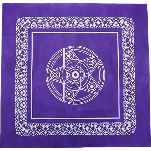 High Quality Pentacle Tarot Game Tablecloth Non-woven Board Game Textiles Tarot Table Cover Playing Cards 49cmx49cm
