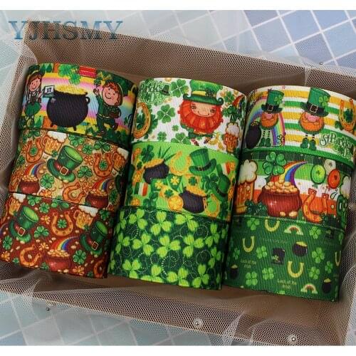 1-1/2"(38MM),10Yards Cartoon Series Heat Transfer Printing Grosgrain Ribbon Bow Hat DIY Clothing Accessories L-201104-1270