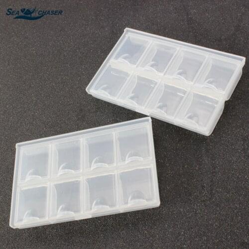 2pcs 13cm*8cm*2cm Transparent Fishing Lure Box Fishing Lure Pesca Accessories Box Minnows Bait Fishing Tackle Container