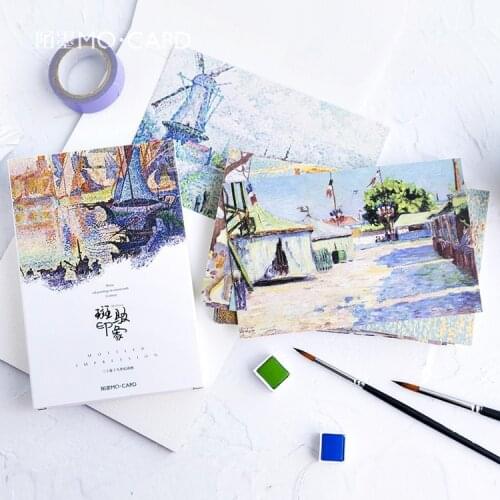 30 Sheets/Set Mottled impressions Postcard/Greeting Card/Message Card/Birthday Letter Envelope Gift Card