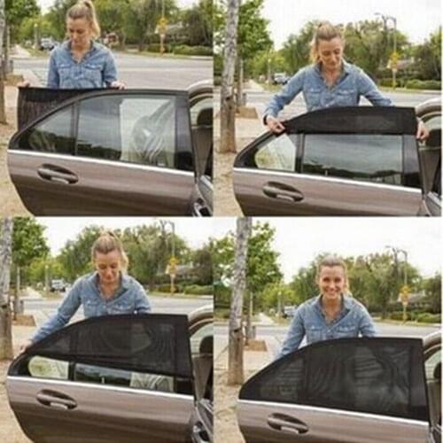 4 Pack Car Rear Window Sun Shade UV Mesh Sun Shades Blind Kids Children Sunshade Blocker Black dropship For Toyota Corolla Yaris